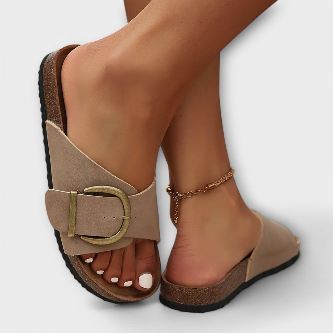 Joanna | Stilfulde Buckle Slide Sandaler