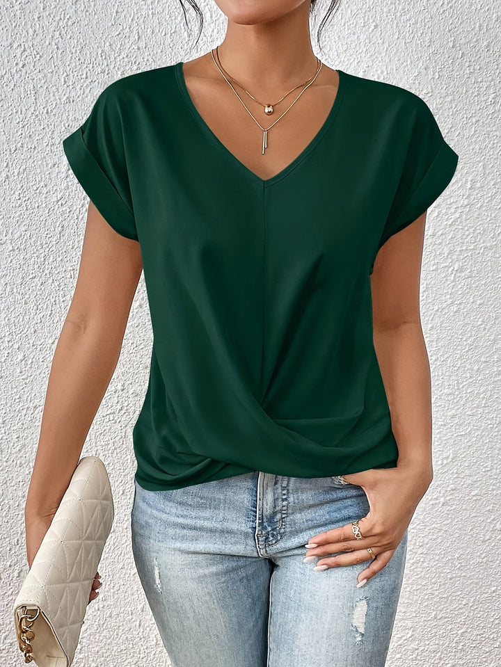 Eloise | Stylish Twist-Front V-Neck Top