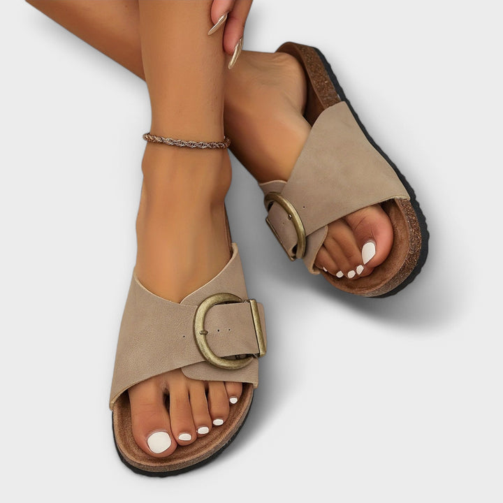 Joanna | Stilfulde Buckle Slide Sandaler