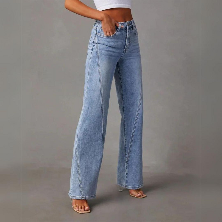 Quintina | Stilfulde Højtaljede Wide-Leg Jeans