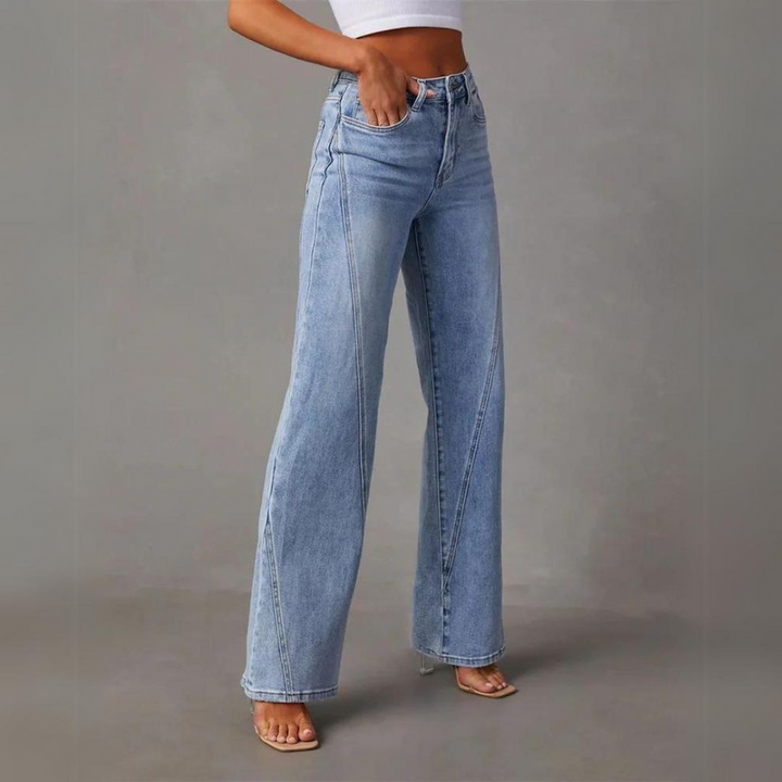 Quintina | Stilfulde Højtaljede Wide-Leg Jeans