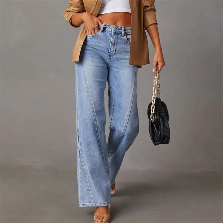 Quintina | Stilfulde Højtaljede Wide-Leg Jeans