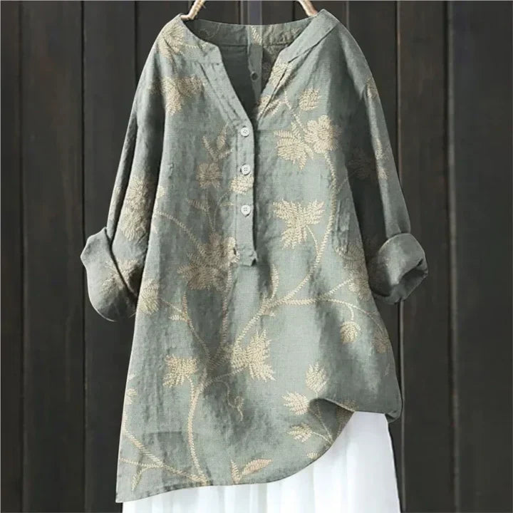 Tabea | Vintage-Inspireret Skjorte med Knapper