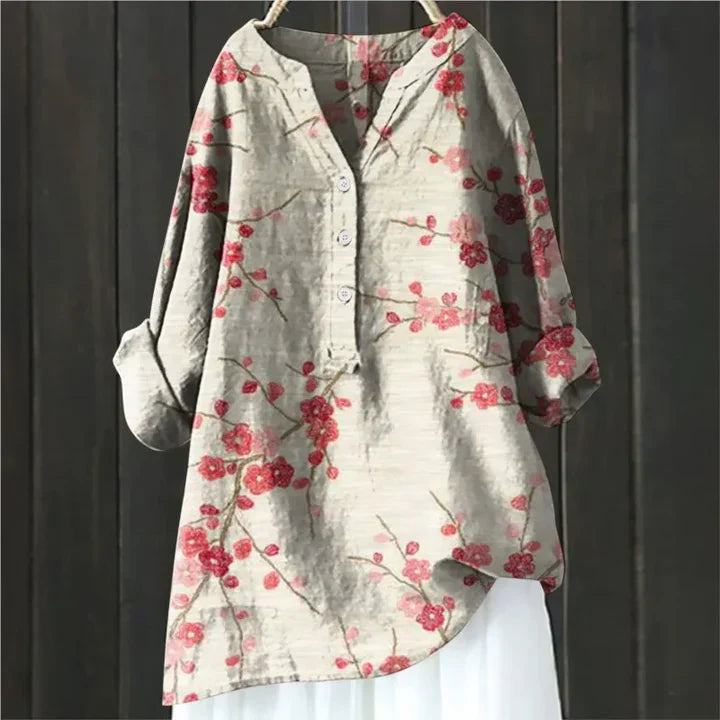 Tabea | Vintage-Inspireret Skjorte med Knapper