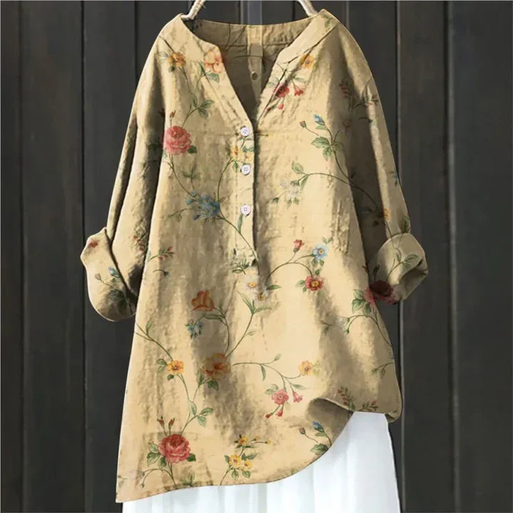 Tabea | Vintage-Inspireret Skjorte med Knapper