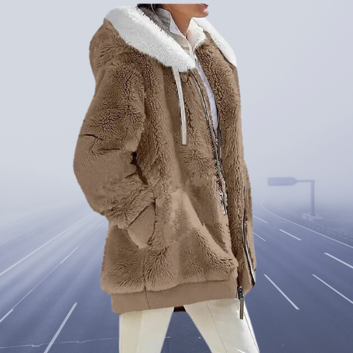 Diana | Hyggelig Faux Fur Hættejakke