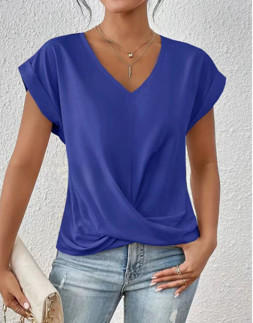 Eloise | Stylish Twist-Front V-Neck Top