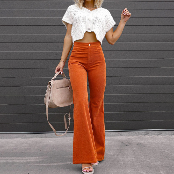 Stine | Stilfulde High-Waist Flared Bukser