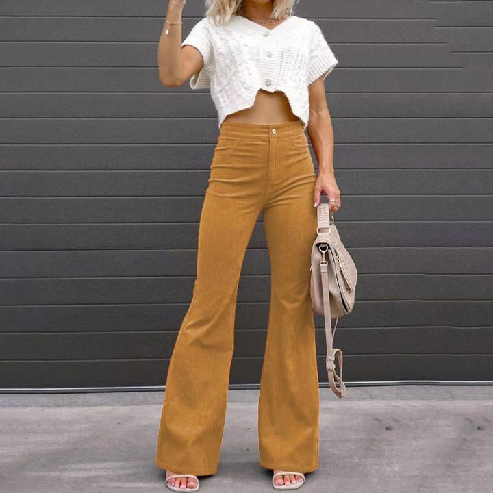 Stine | Stilfulde High-Waist Flared Bukser