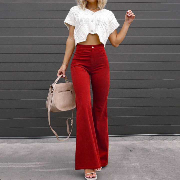 Stine | Stilfulde High-Waist Flared Bukser