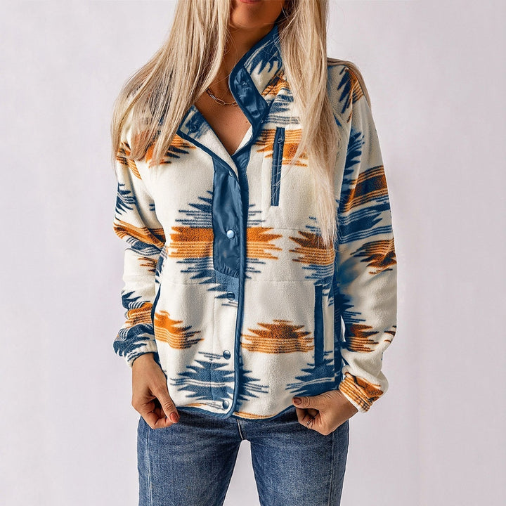 Nadia | Trykt Fleece Jakke