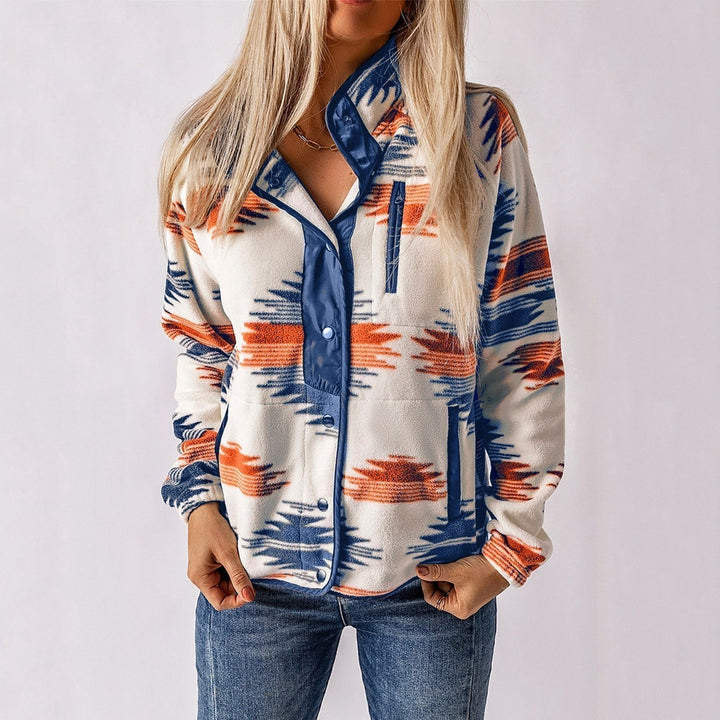 Nadia | Trykt Fleece Jakke